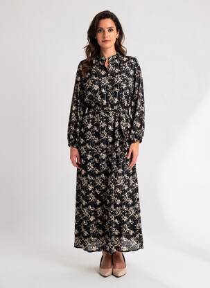 Rochie lungă negru GARCIA femeie