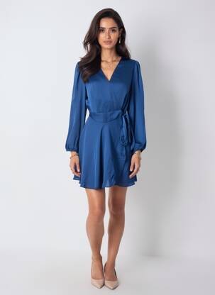 Rochie scurtă albastru MANGO femeie