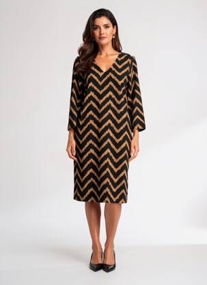 Rochie midi maro GARCIA femeie