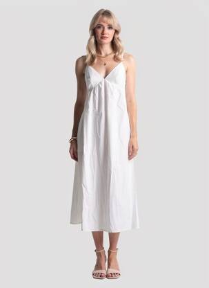 Rochie scurtă alb MANGO femeie