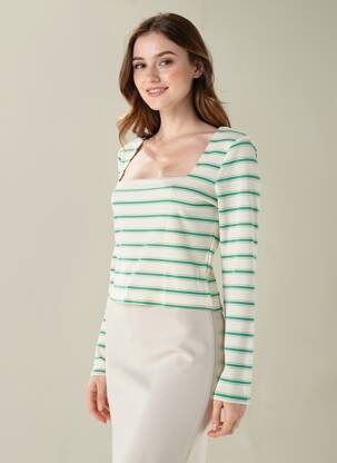 Tricou mâneci lungi mâneci lungi alb ONLY femeie
