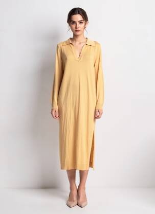 Rochie scurtă galben MANGO femeie