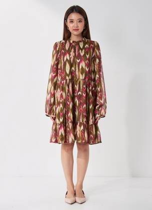 Rochie midi maro ONLY femeie