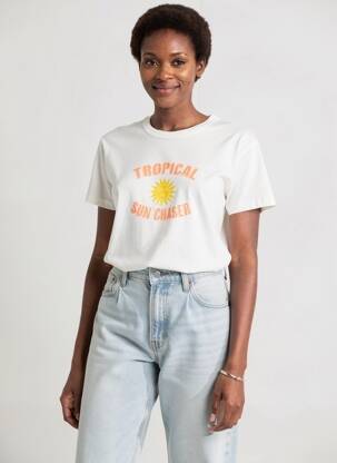 Tricou croială dreaptă alb JACQUELINE DE YONG femeie