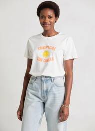 Tricou croială dreaptă alb JACQUELINE DE YONG femme