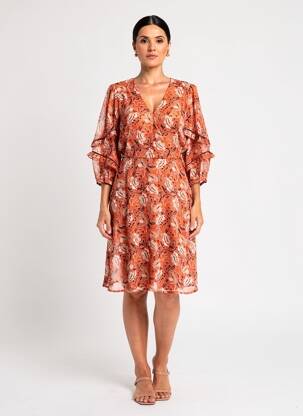 Rochie scurtă portocalie GARCIA femeie