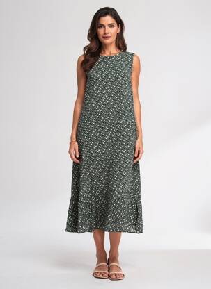 Rochie midi verde OPUS femeie