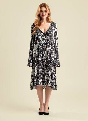 Rochie midi negru ZABAIONE femeie