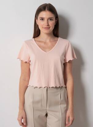 Tricou mâneci scurte mâneci scurte roz ONLY femeie