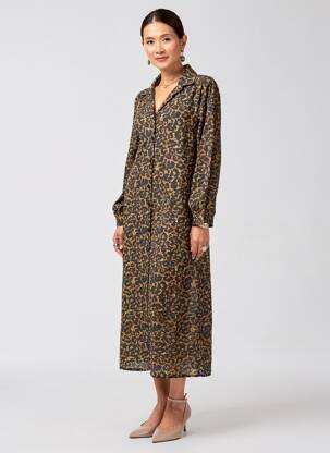 Rochie lungă maro BELLITA femeie
