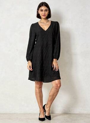 Rochie midi negru JACQUELINE DE YONG femeie