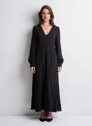 Rochie lungă negru VILA femeie