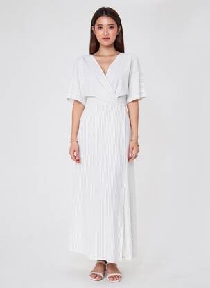 Rochie lungă bej MANGO femeie