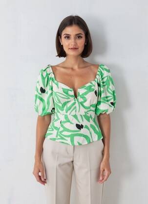 Bluză verde NAF NAF femeie