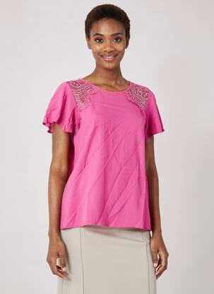 Tricou roz AMELIE & AMELIE femeie