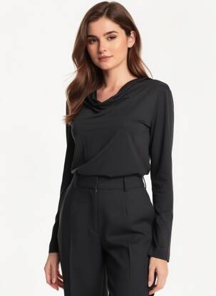 Tricou negru ASTRID BLACK LABEL femeie