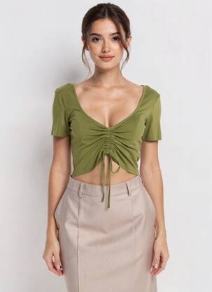 Top verde ONLY femeie