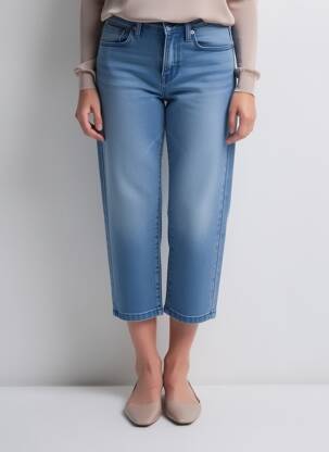Pantalon trei sferturi albastru ONLY femeie