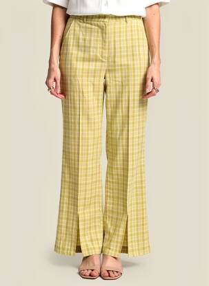 Pantalon drept galben DAISY STREET femeie