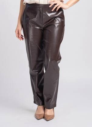 Pantalon drept maro ASTRID BLACK LABEL femeie
