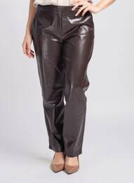 Pantalon drept maro ASTRID BLACK LABEL femeie