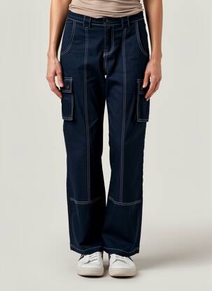 Pantalon cargo albastru ONLY femeie