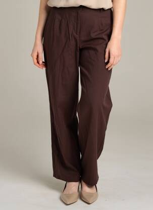 Pantalon drept croială dreaptă maro ONLY femeie