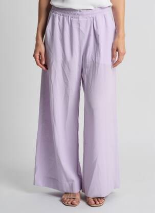 Pantalon larg violet VERO MODA femeie