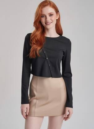 Tricou negru TALLY WEIJL femeie