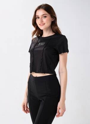 Tricou negru TALLY WEIJL femeie