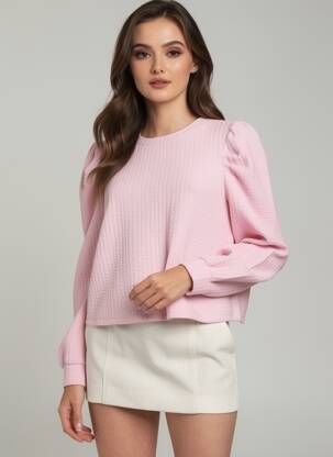 Pulover croială dreaptă roz VERO MODA femeie