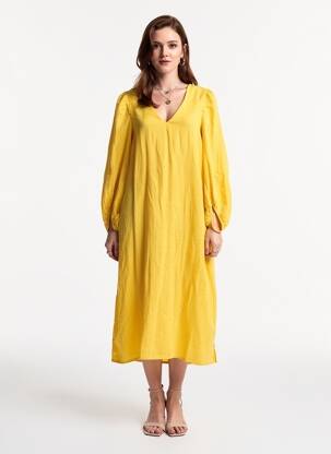 Rochie lungă galben VILA femeie