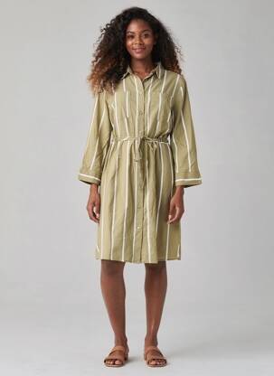 Rochie midi mâneci 3/4 mâneci 3/4 verde ONLY femeie