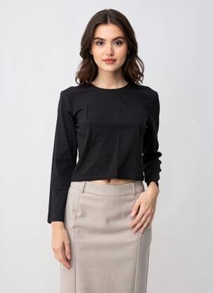 Top negru ASTRID BLACK LABEL femeie
