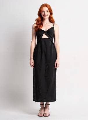 Rochie lungă fără mâneci fără mâneci negru ONLY femeie