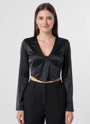 Top negru TALLY WEIJL femeie