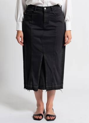 Fustă midi negru JACQUELINE DE YONG femeie