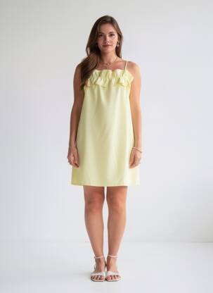 Rochie scurtă galben VILA femeie