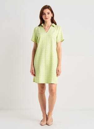 Rochie scurtă mâneci scurte mâneci scurte verde ONLY femeie