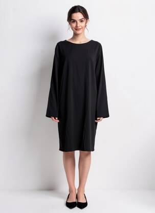 Rochie midi negru ASTRID BLACK LABEL femeie