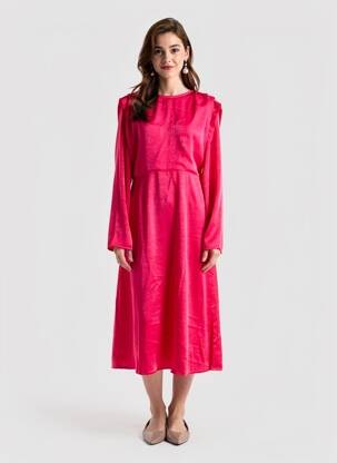 Rochie lungă roz VILA femeie