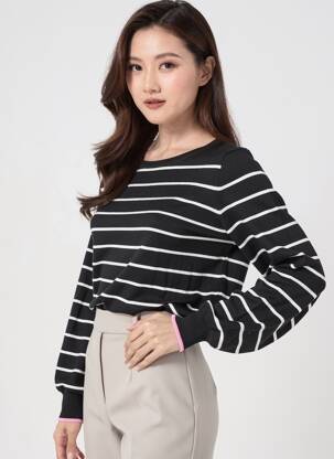 Pulover guler rotund negru VERO MODA femeie