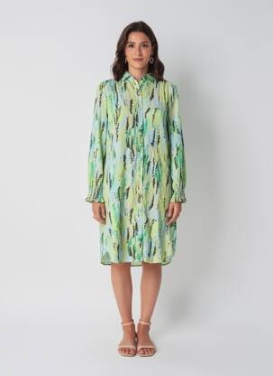 Rochie midi verde VERO MODA femeie