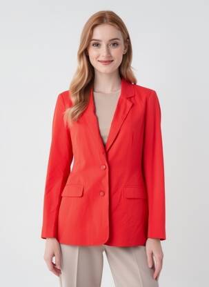 Sacou guler tip costum roșu VERO MODA femeie