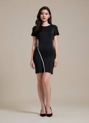 Rochie scurtă negru TALLY WEIJL femeie