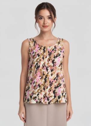 Bluză fără mâneci maro VERO MODA femeie