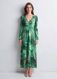 Rochie lungă verde ASTRID BLACK LABEL femeie