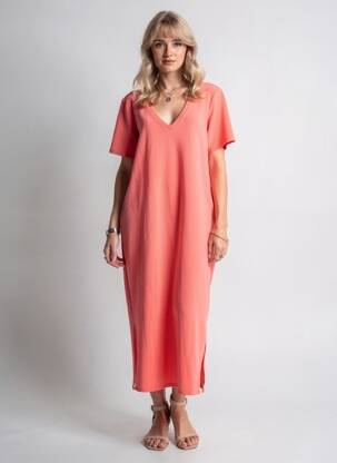 Rochie scurtă mâneci scurte mâneci scurte portocalie VERO MODA femeie