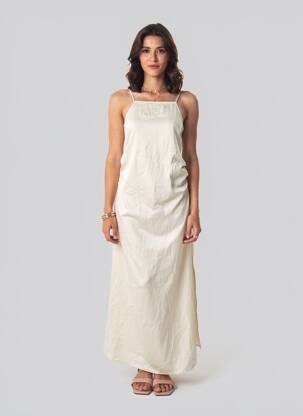Rochie lungă alb VILA femeie