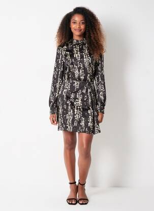 Rochie midi negru MANGO femeie